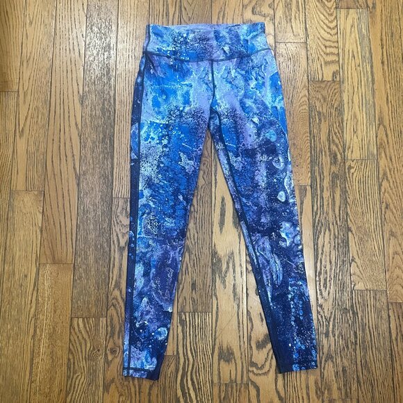 Sweaty Betty Blue Space Print All Day Full Length Workout Soft Leggings - XS - Picture 1 of 3